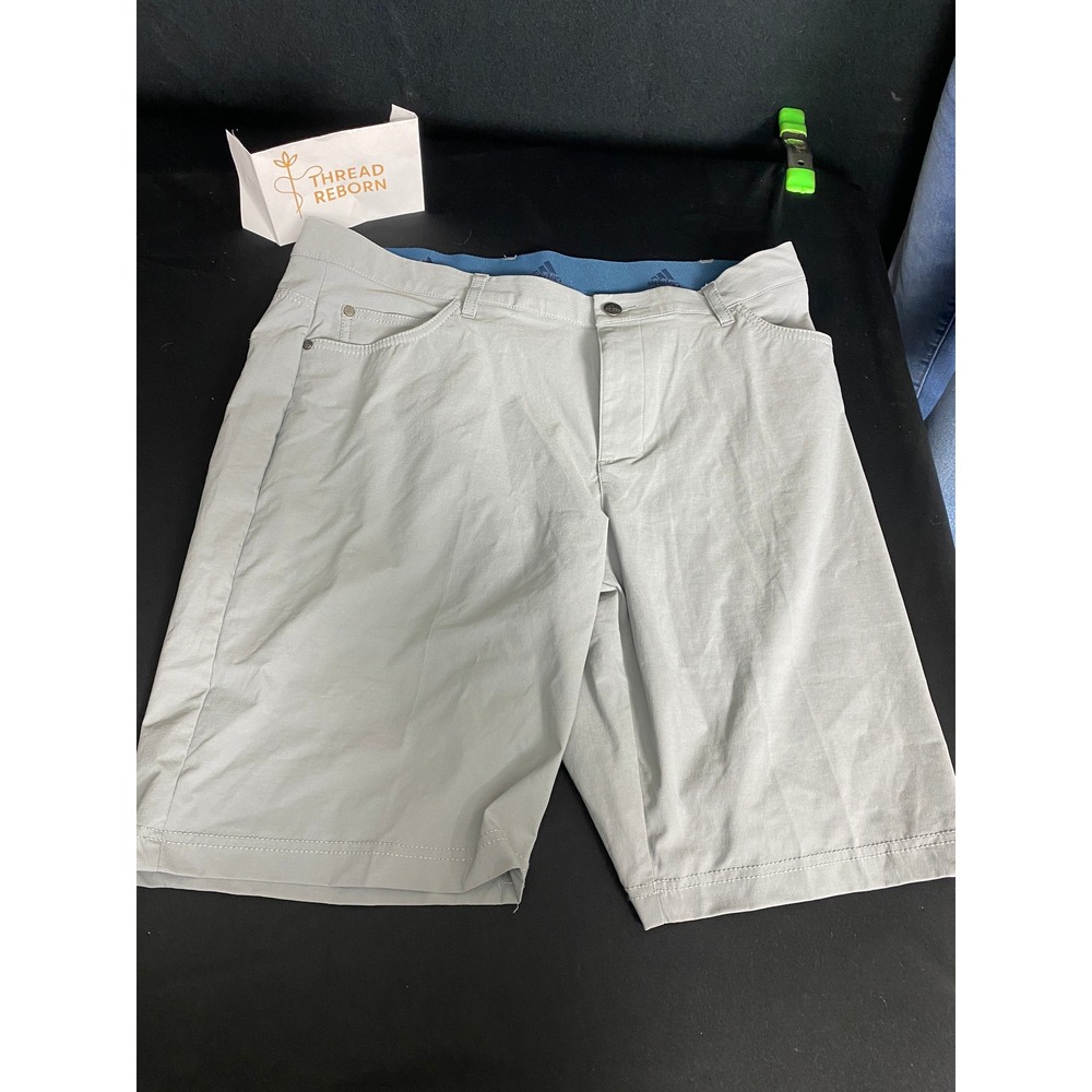 Adidas Primegreen Golf Shorts Men's 35 Gray Flat Front Athletic Performance‎